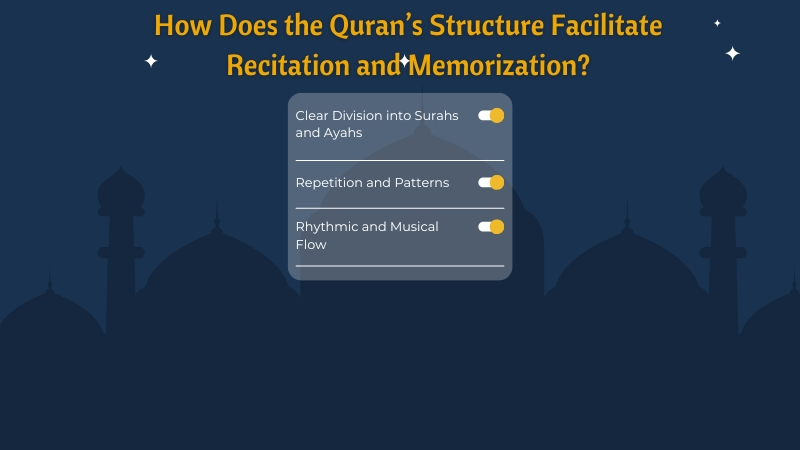 How Does the Quran’s Structure Facilitate Recitation and Memorization?
