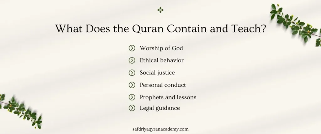 What Does the Quran Contain and Teach